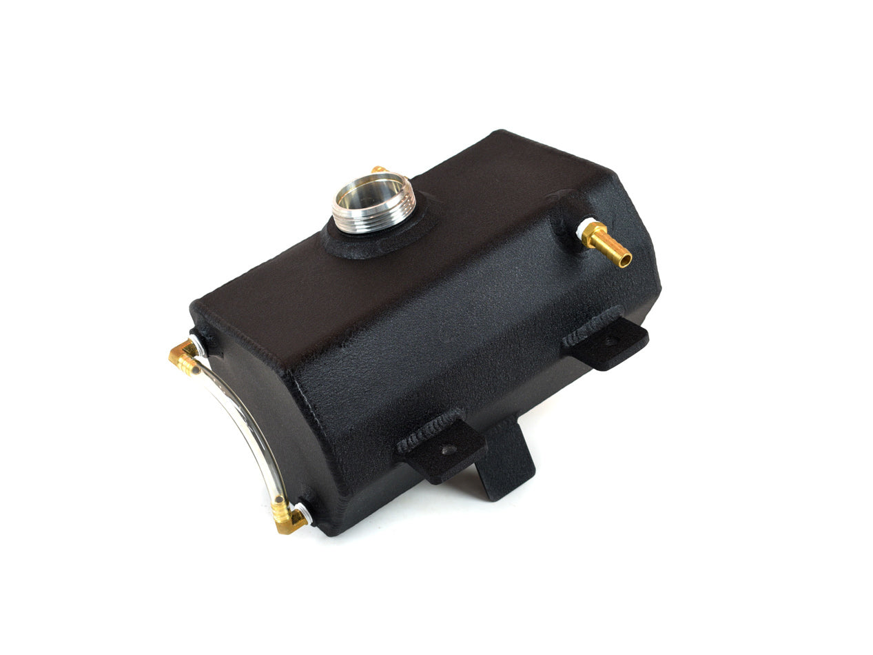 Canton 80-247SBLK Aluminum Coolant Expansion Tank for 2015-2020 Ford Mustang with Black Powder Coat Finish