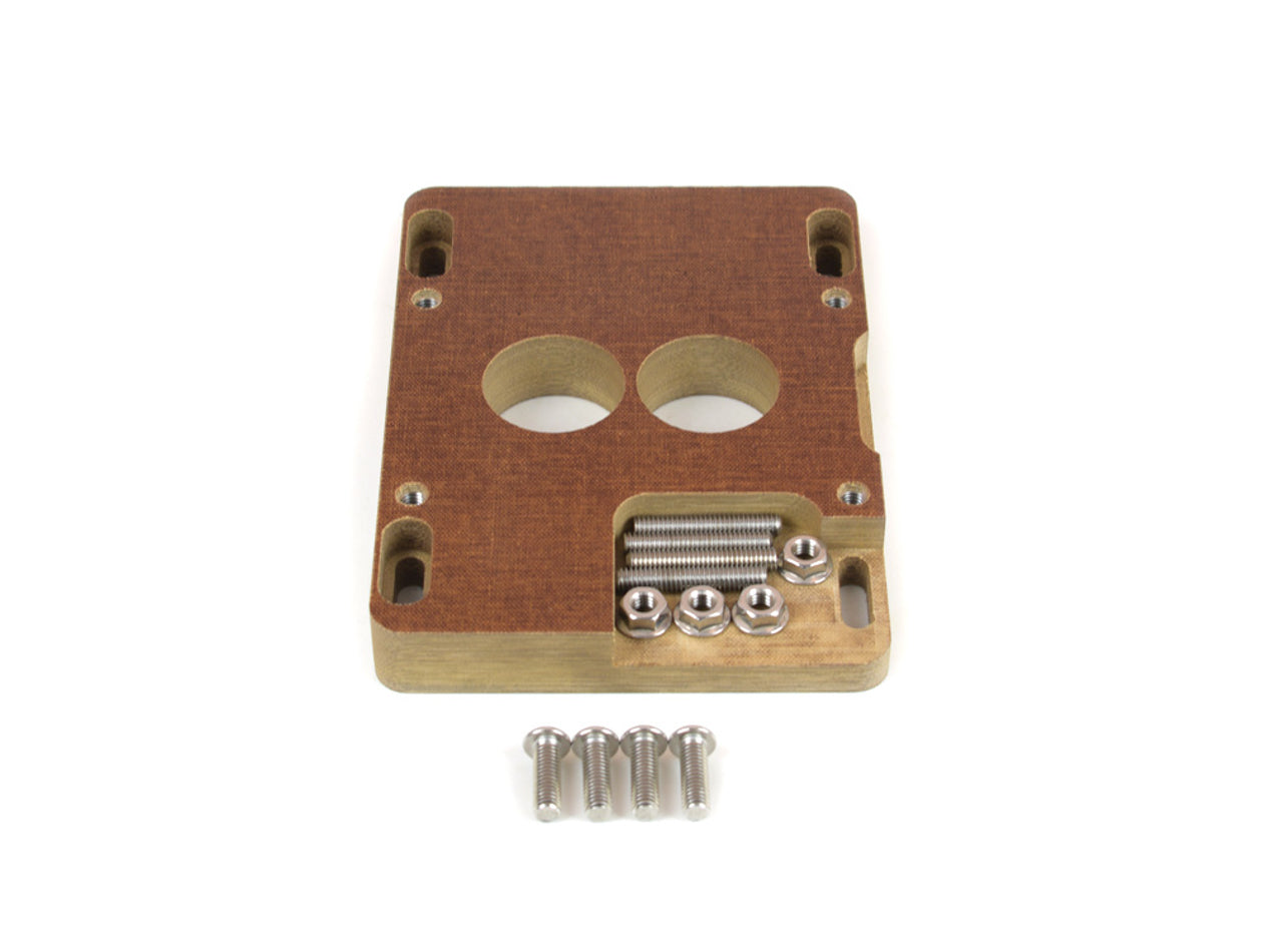 Canton 85-060 Phenolic Carburetor Adapter for Holley 2-Barrel to Square Bore, 1 Inch Thick, 2 Hole