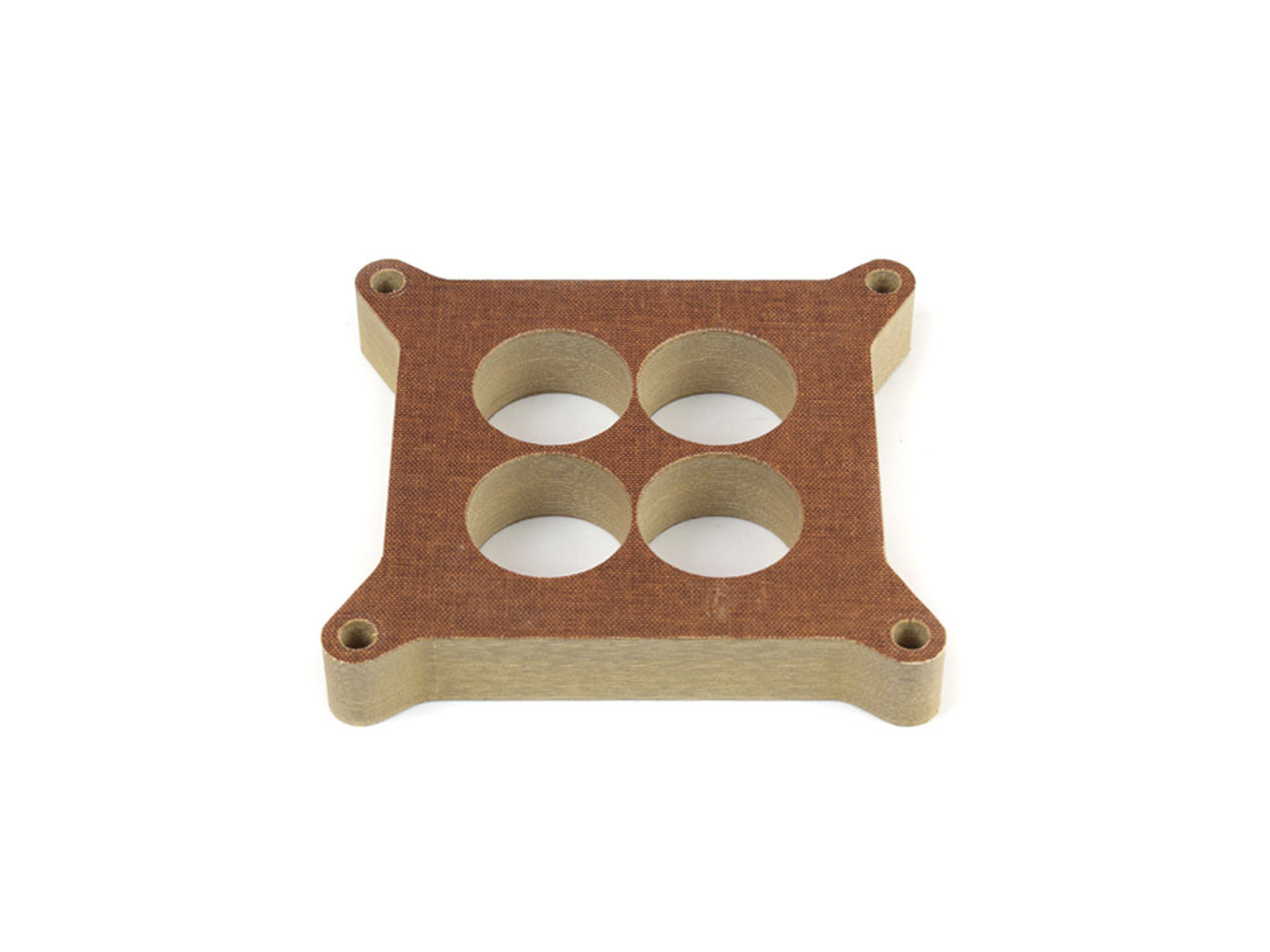 CANTON 85-150 Phenolic Carburetor Spacer, 1 Inch Thickness, 4 Hole, Square Bore, 1.725 Inch Bore Diameter