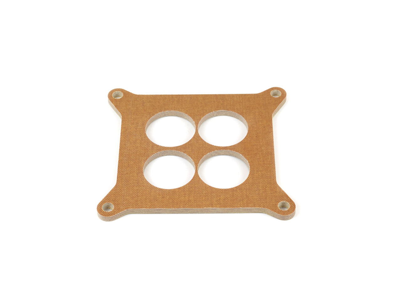 Canton 85-154 Phenolic Carburetor Spacer, 1/4 Inch Thick, 4-Hole Square Bore, Natural Finish