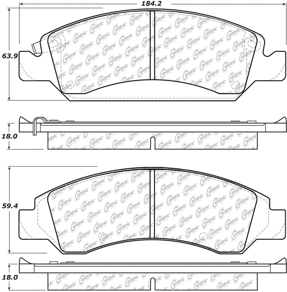 Centric Brake Parts 306.1363 Fleet Performance Para-Aramid Brake Pads for GM Fullsize SUVs and Trucks