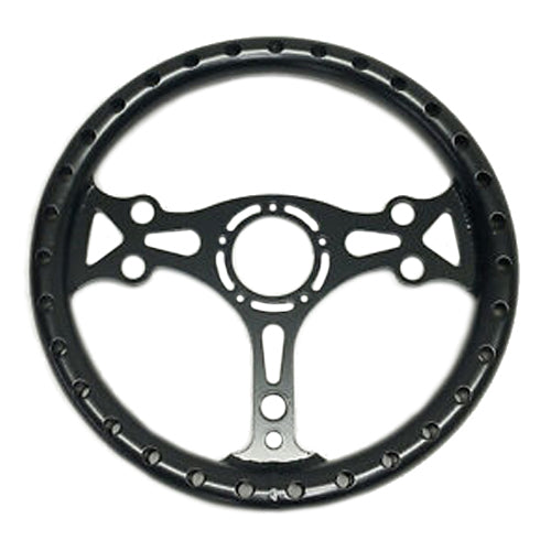 Chassis Engineering C/E2741 13-Inch Black Aluminum Dished Steering Wheel
