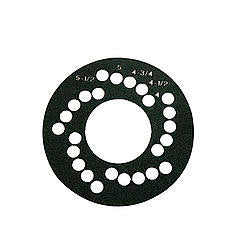 Chassis Engineering C/E8126 Bolt Circle Template, 5 Inch to 5-1/2 Inch Bolt Circles, Aluminum, Black