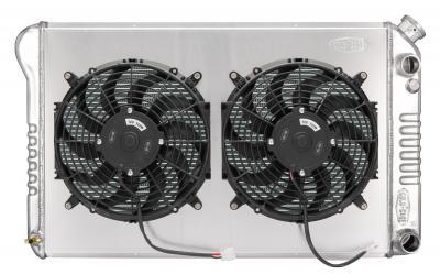 Cold Case Radiators GMG544-5K LS Series Radiator for GM G-Body 1978-88 with Dual Fans, Aluminum, Polished Finish