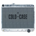 Cold Case Radiators GPG34 1966-67 GM A-Body Radiator Without Air Conditioning, Aluminum, Polished Finish, Driver Side Inlet and Passenger Side Outlet