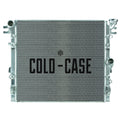 Cold Case Radiators MOJ995 Aluminum Radiator for Jeep Wrangler JK 2007-2018, Driver Side Inlet, Passenger Side Outlet, Polished Finish