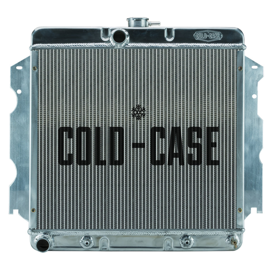 Cold Case Radiators Mopar A-Body / B-Body / C-Body / E-Body 1962-1974 Aluminum Radiator with 26.3 Inch Width and 23.5 Inch Height, Center Inlet, Driver Side Outlet
