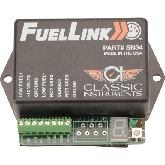 Classic Instruments SN34 Fuellink Fuel Level Interface with LED Calibration Readout and Low Fuel Light Trigger