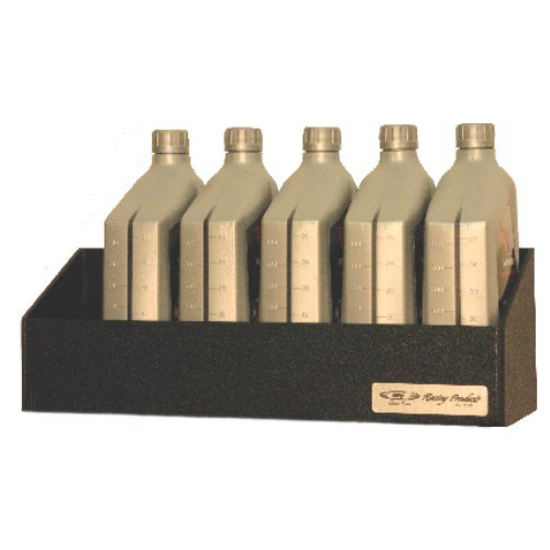 Clear One Racing Products TC119 Oil Quart Rack, Wall Mount, 6 Quart Capacity, Black Plastic