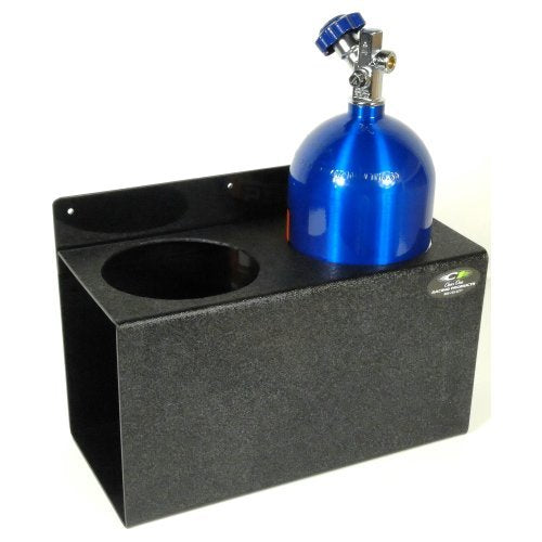 CLEAR ONE RACING PRODUCTS TC149 Nitrous Oxide Bottle Holder for 10 lb Bottles, Floor and Wall Mount, Black Plastic, 2 Bottle Capacity