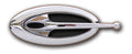 Clayton Machine Works EL-502 Door Handles Ball End Elliptical Bezel Aluminum Chrome