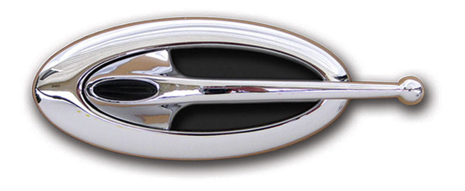 Clayton Machine Works EL-502 Door Handles Ball End Elliptical Bezel Aluminum Chrome