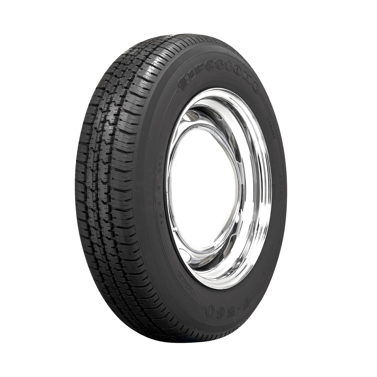 Coker Tire Firestone F560 560R-15 Radial Tire with Black Sidewall