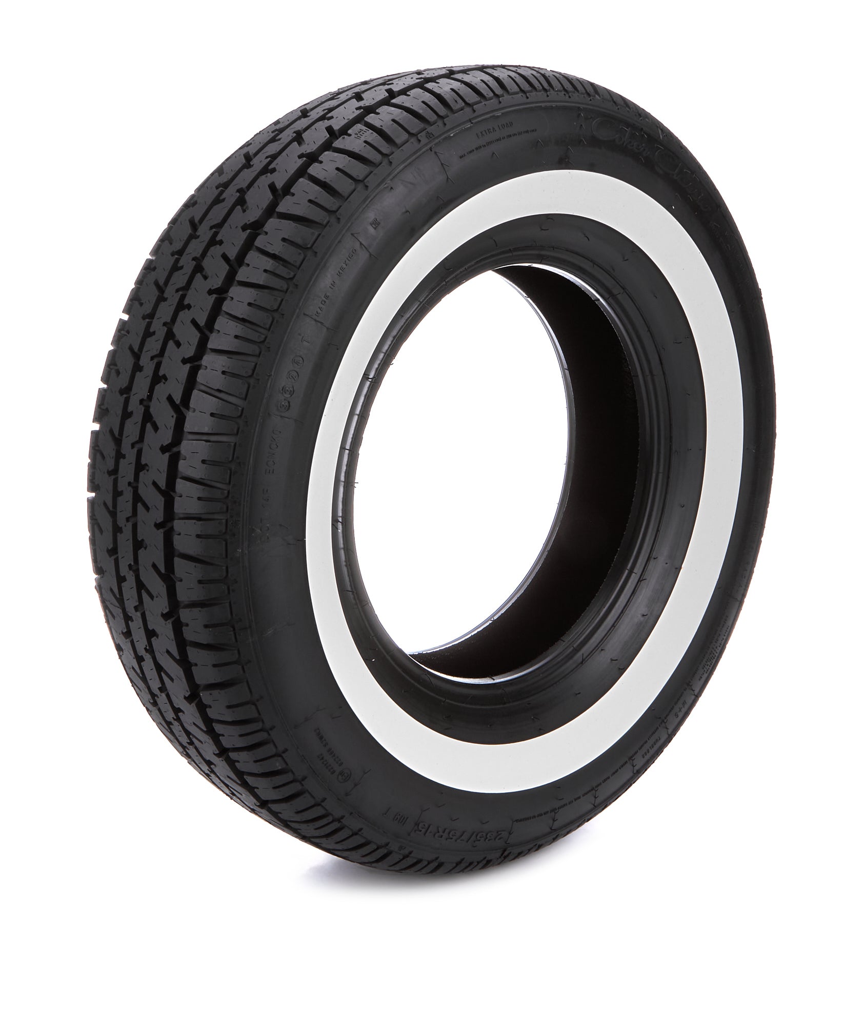 Coker Tire 738110 235/75R15 Classic Star Series Radial Tire with White Sidewall