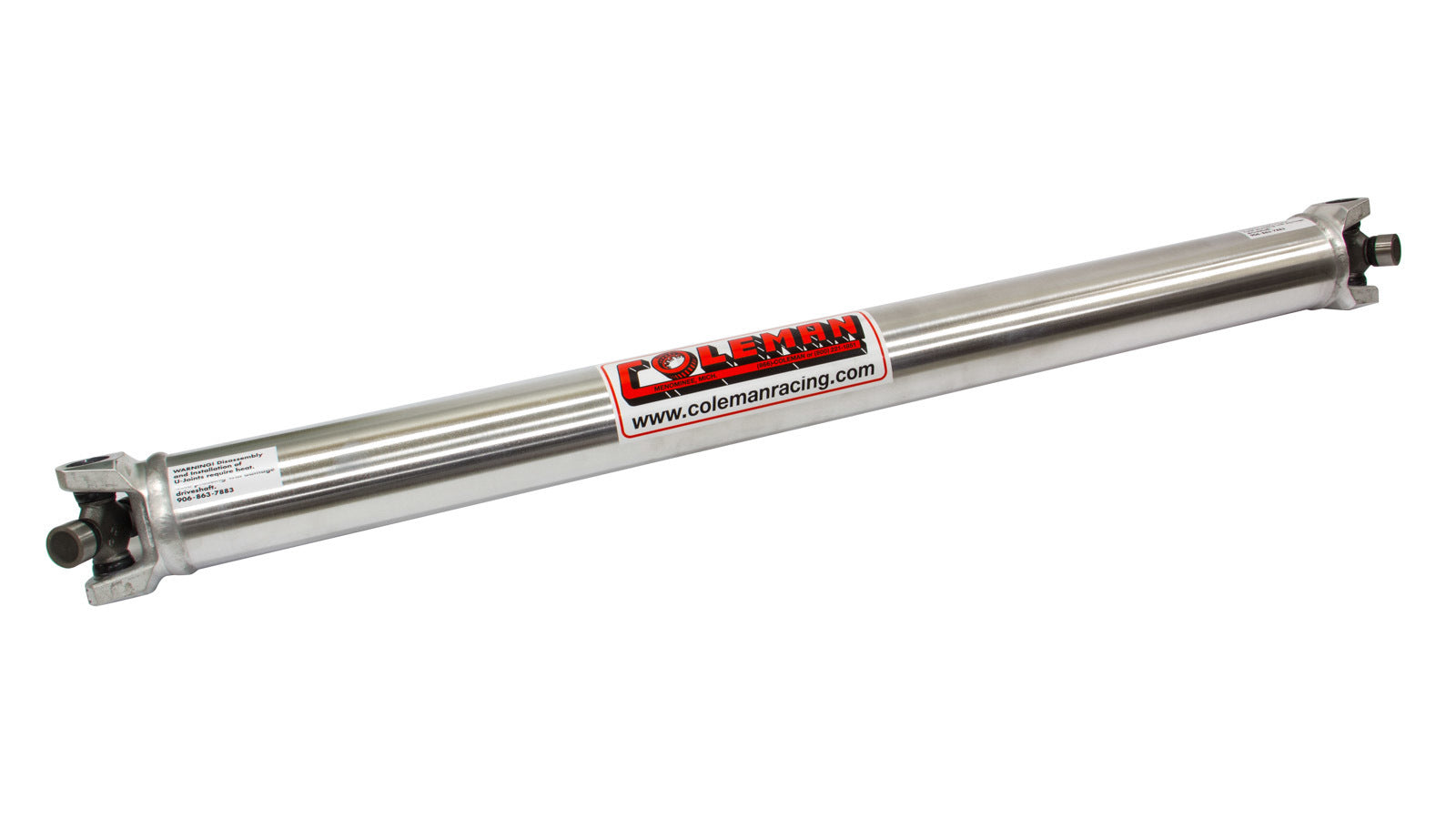 Coleman Racing Products Aluminum Driveshaft 38.5 Inch Length with 1310 U-Joints