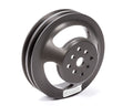 Coleman Racing Products DS-365-3 Water Pump Pulley, V-Belt, 2 Groove, 7 Inch Diameter, 3/4 Inch Bore, Aluminum Black Anodized, Short Water Pump for Small Block Chevy