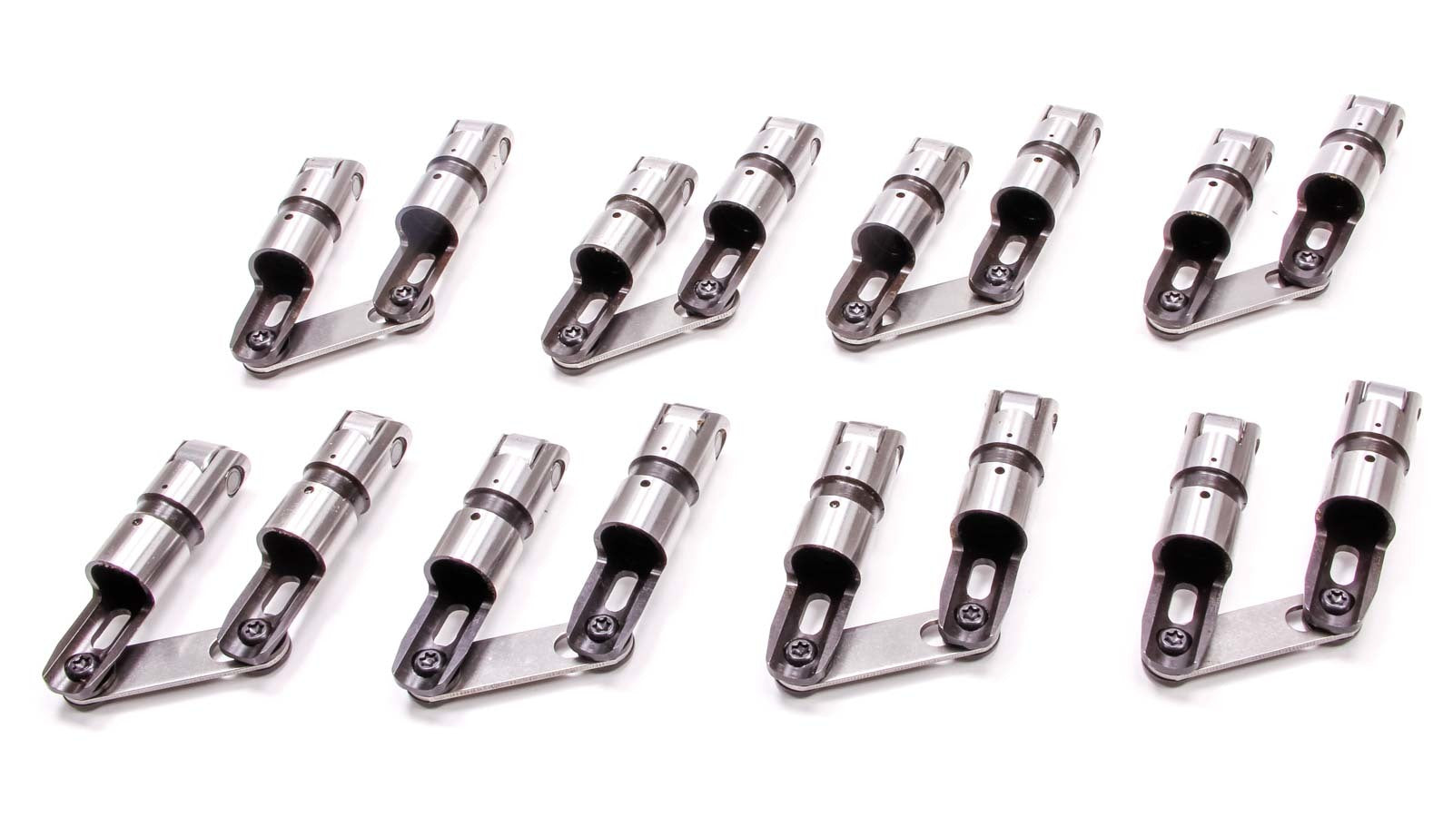 Comp Cams 96818B-16 Sportsman Roller Lifters for Small Block Chevy, Mechanical Roller, 0.842 Inch OD, Link Bar with Bronze Bushing Axle, Set of 16