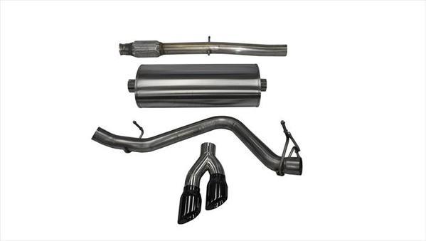 Corsa Performance 14873BLK Exhaust Cat-Back System for Chevrolet Silverado 5.3L V8 with 3-inch Single Side Exit and Black Stainless Tips
