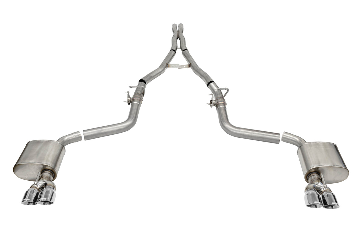 Corsa Performance 21070 Xtreme Cat-Back Exhaust System for Dodge Challenger 2015-2022 with 2.75 Inch Diameter and Dual Rear Exit