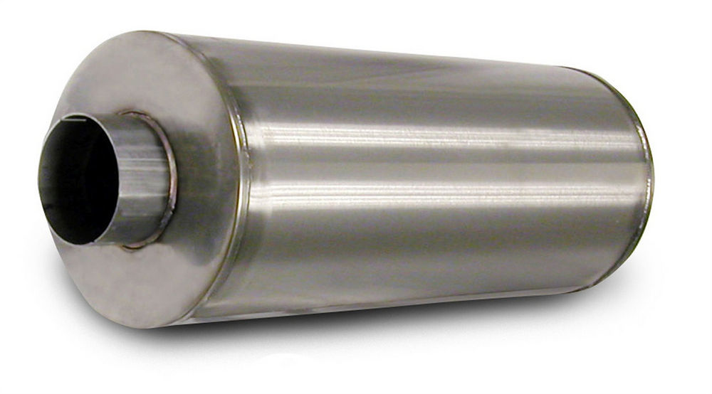 Corsa Performance 8004002 Diesel Muffler with 4-Inch Center Inlet and Outlet, 22.75-Inch Diameter, Stainless Steel, Universal Fit