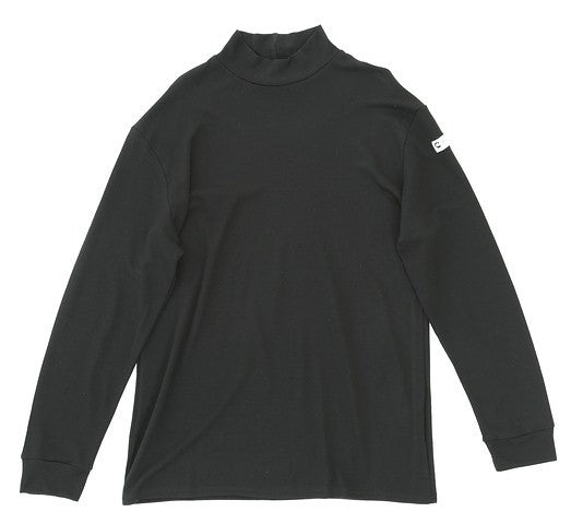 CROW Safety Gear 29103B Long Sleeve Knit Shirt with Turtle Neck in Black, X-Large, Fire Retardant Cotton