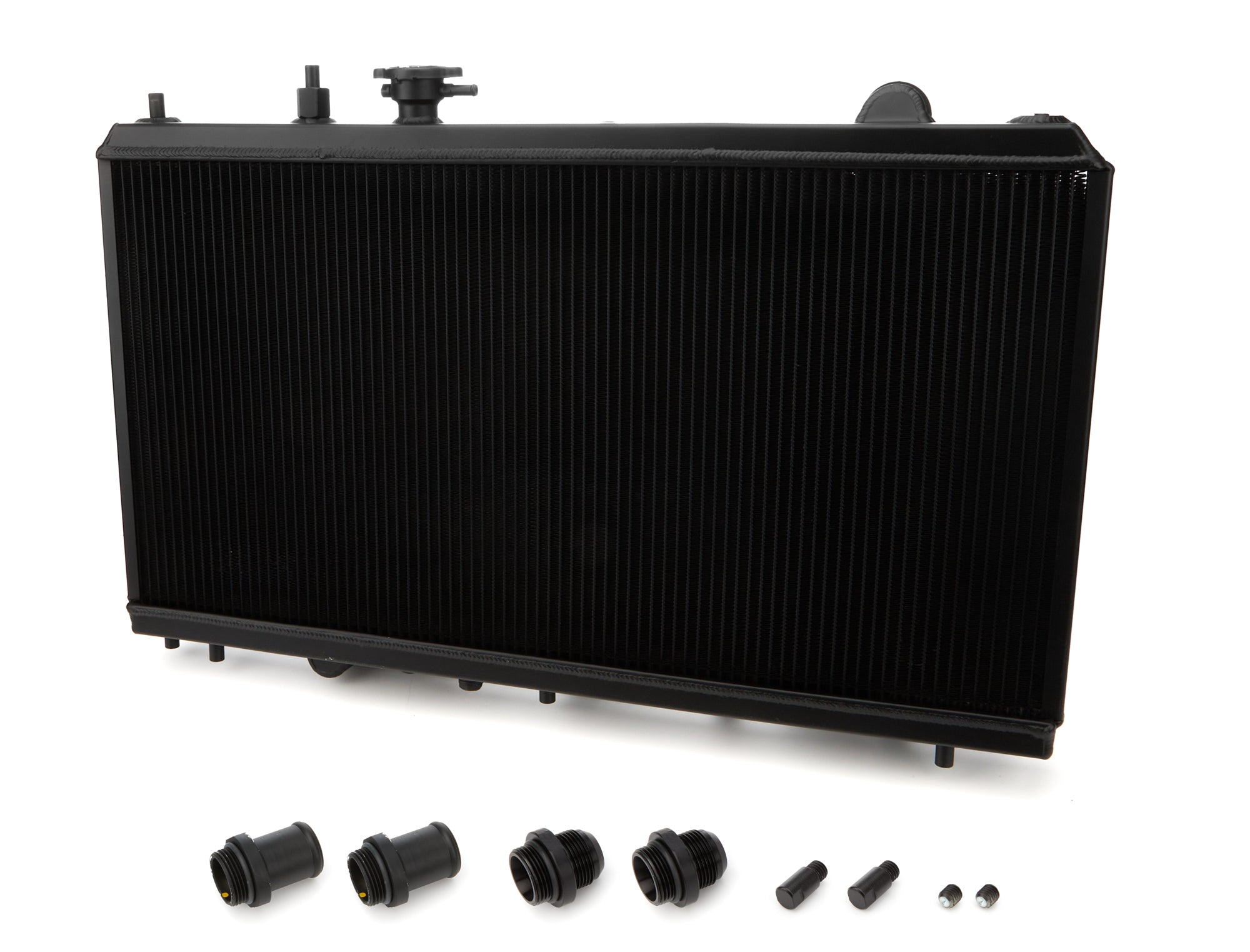 CSF Cooling Radiator 2850KB for Honda Civic 1992-2000 with Black Finish and Single Pass Design
