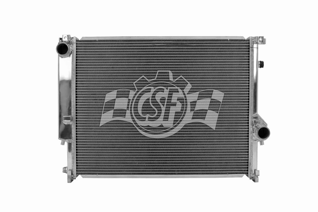 CSF Cooling Radiator for BMW 320i and 323, 1992-1998, Aluminum Polished with Driver Side Inlet and Passenger Side Outlet