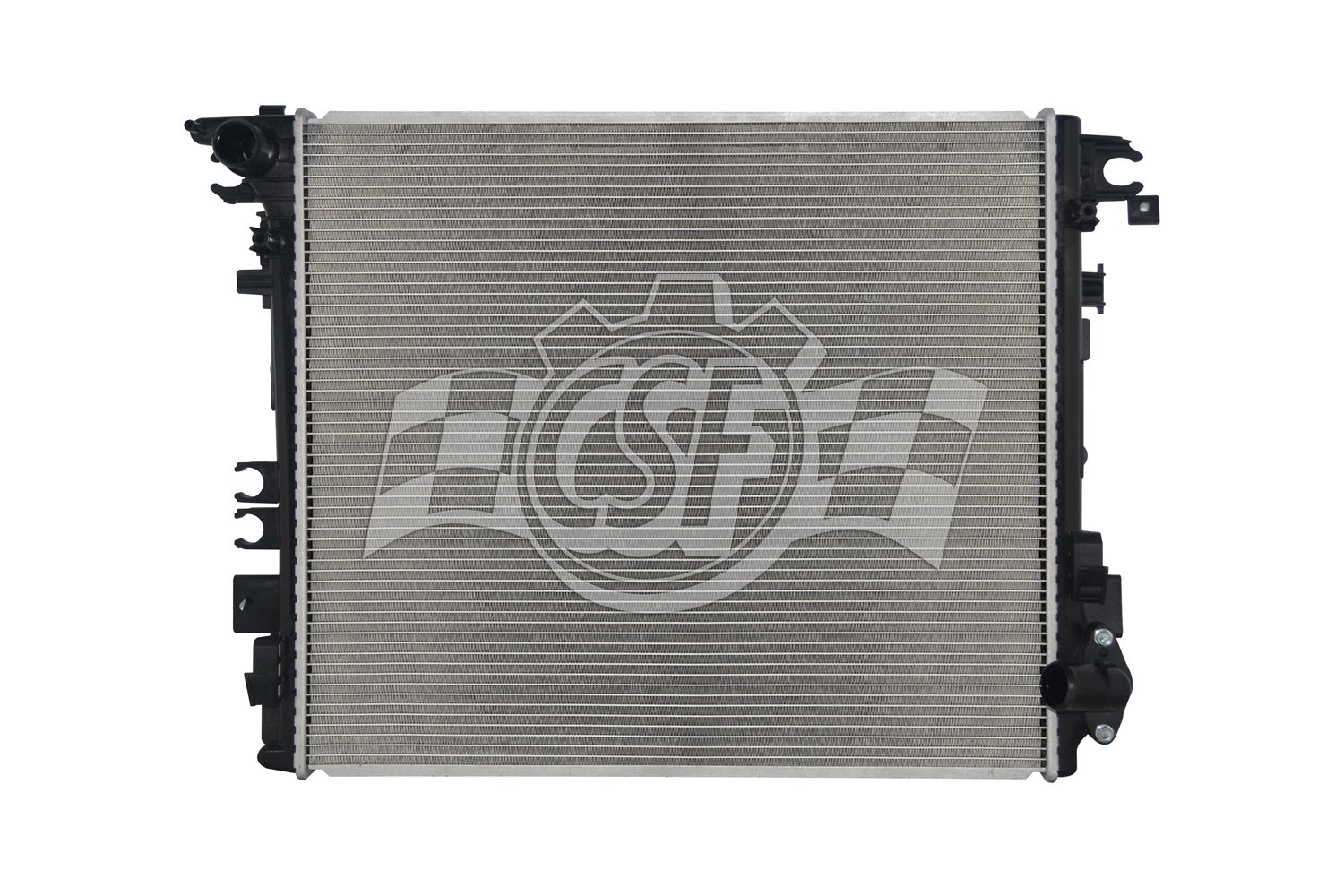 CSF Cooling Radiator for Jeep Gladiator and Wrangler 2020-2023, 21.938 x 19.313 Inches Aluminum, Driver Side Inlet, Passenger Side Outlet