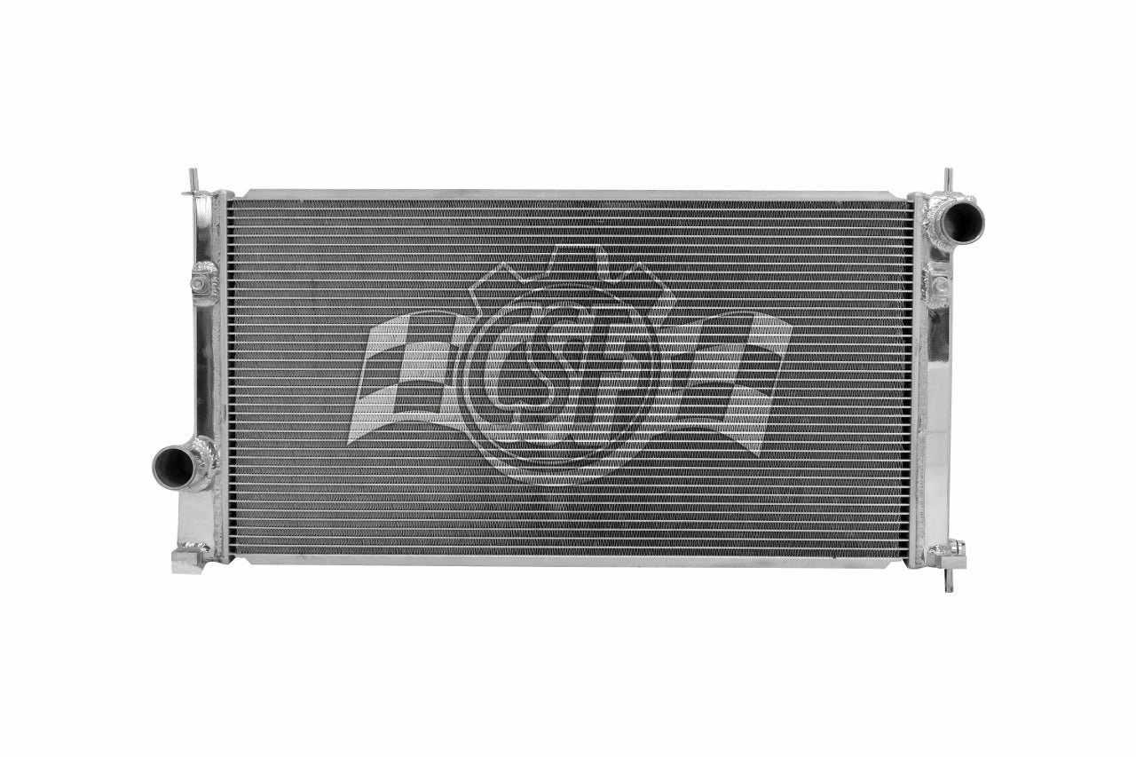 CSF Cooling Radiator 7050 for Scion FRS and Subaru BRZ, 25.56 Inch Width, Aluminum, Polished Finish, Single Pass Design, Passenger Side Inlet, Driver Side Outlet