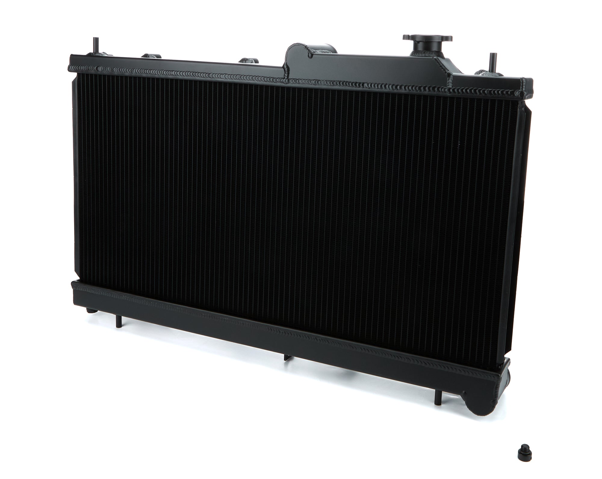 CSF Cooling 7095B Radiator for Subaru WRX and STI 2008-2021, 27.125 x 13.375 x 1.625 Inches, Aluminum Black Powder Coat