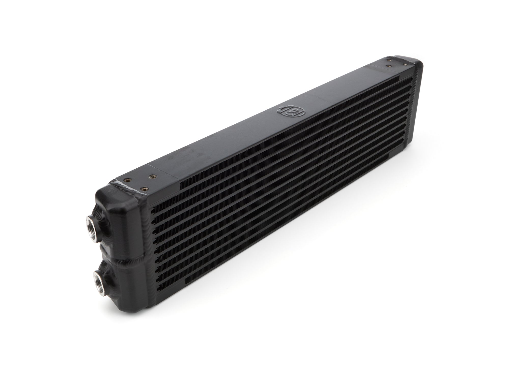 CSF Cooling Oil Cooler Universal Dual-Pass 24 x 5.75 x 2.25 Inches Aluminum Black Powder Coat
