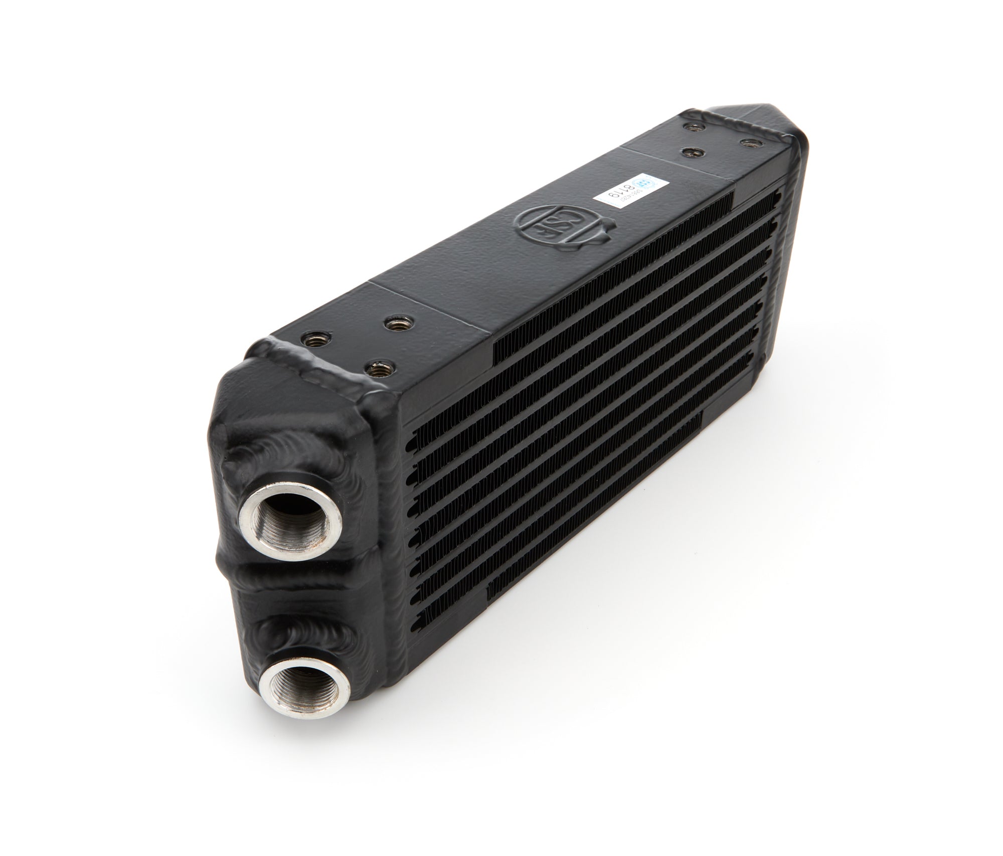CSF Cooling Oil Cooler Universal Dual-Pass M22 with Aluminum Fins and Black Powder Coat Finish