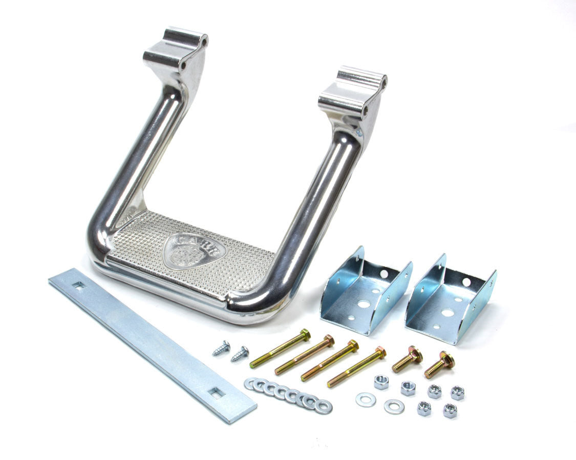 CARR Hoop II XM3 Aluminum Single Step with Mount Kit for Ford Fullsize Trucks 1981-1998, Silver Powder Coat