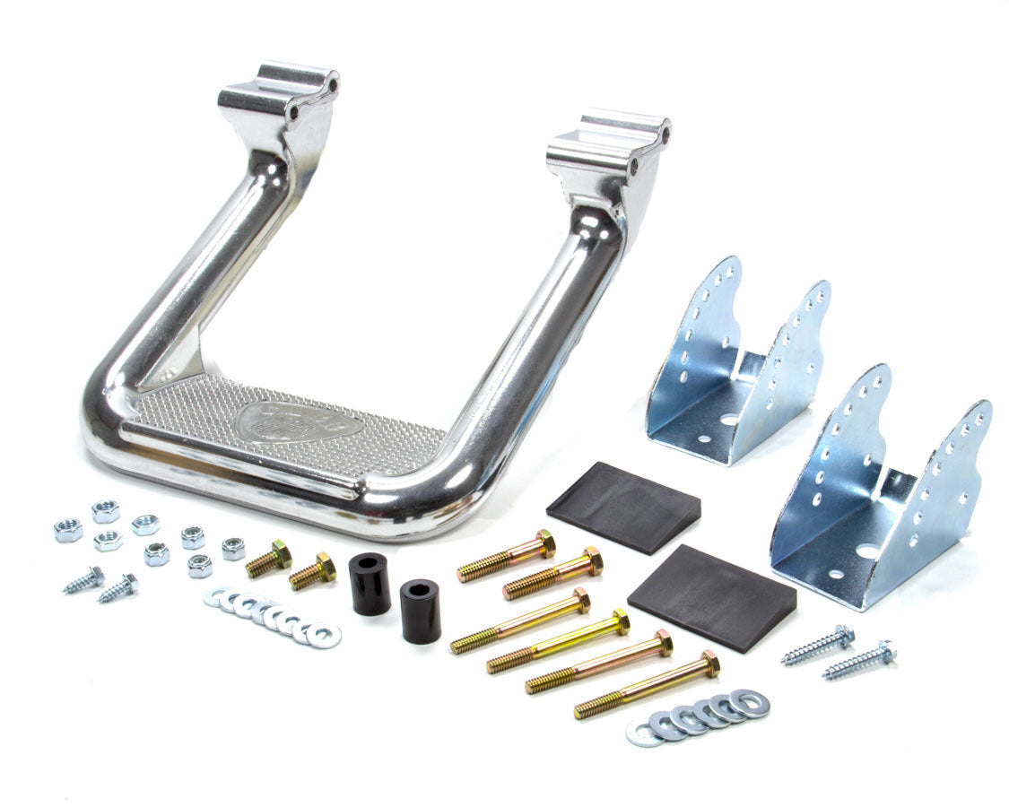 CARR Hoop II XM3 Single Step with Mount Kit in Silver Powder Coat Aluminum
