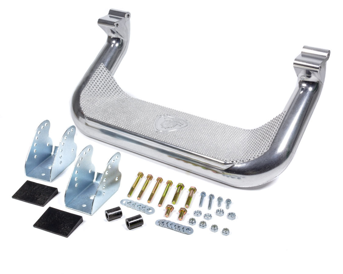 CARR Super Hoop Multi Mount Step with Mount Kit Aluminum Silver Powder Coat