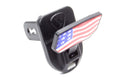 CARR 183032 Universal Hitch Step with Embossed American Flag, 2-Inch Receiver, Fold-Away Design, Steel Construction, Black Finish