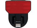 CARR HD Universal Hitch Step with Reflector, 2-Inch Receiver, Fold-Away Aluminum Black and Red Finish