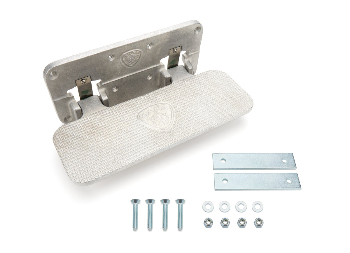 CARR Mega Step Flat Mount Mechanical Aluminum Hitch Step 20 Inch Length Natural Finish