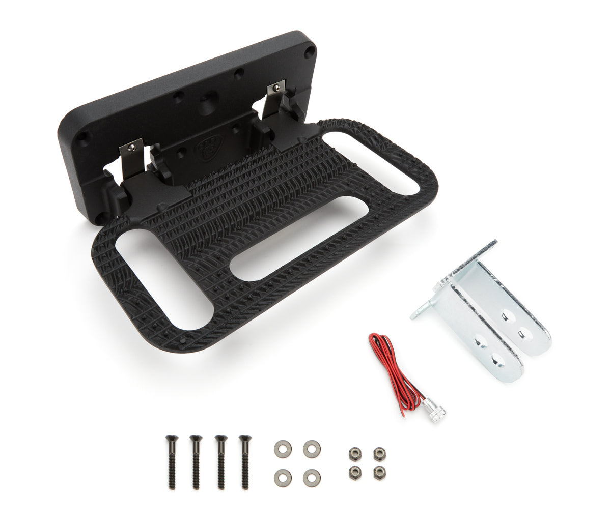 CARR HD Mega Hitch Step 2 and 2-1/2 Inch Receiver Fold-Away Aluminum Black Powder Coat