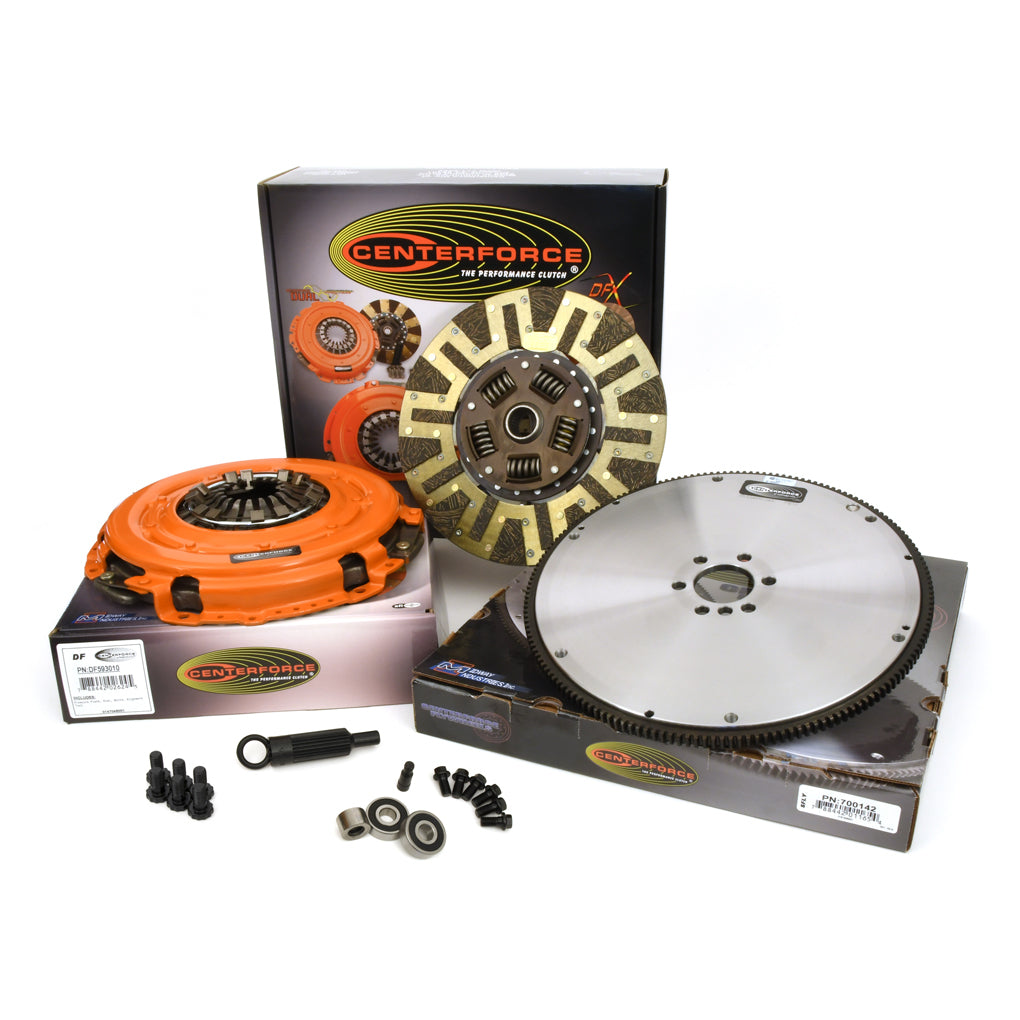 Centerforce KDF931042 Dual Friction Clutch Kit for GM LS-Series 12 Inch Diameter, 1-1/8 Inch x 26 Spline, Sprung Hub, Steel Flywheel, Organic / Carbon