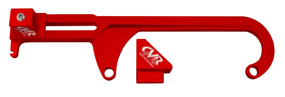 CVR Performance 64500R Throttle Cable Bracket for GM and Morse Carb Mount, Aluminum, Red Anodized