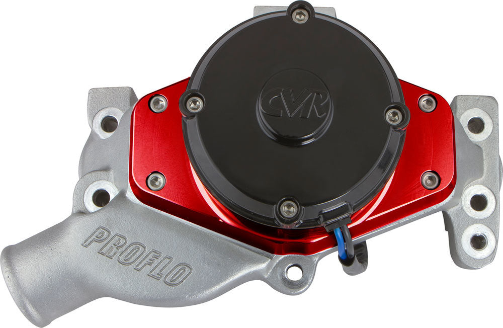 CVR Performance SBC Electric Water Pump 55 GPM with 1-3/4 Inch Hose Barb Inlet, Aluminum Finish