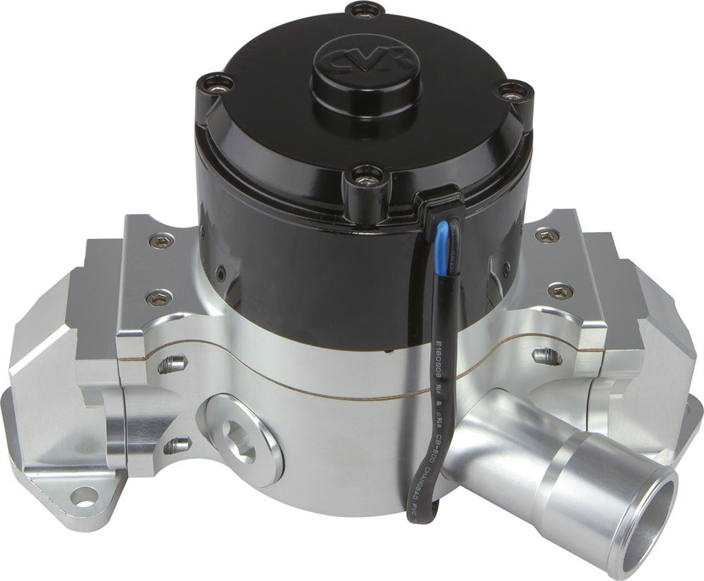 CVR Performance SBF Billet Aluminum Electric Water Pump with Clear Anodized Finish