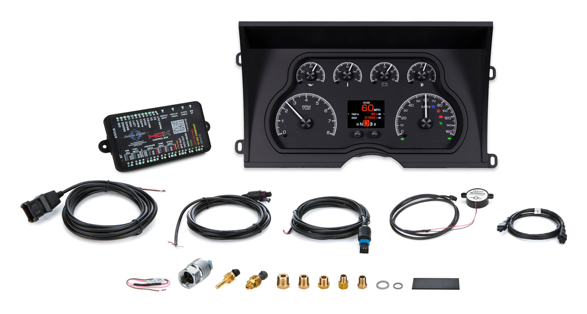 Dakota Digital HDX-88C-PU-K Fullsize GM 1988-1994 Analog Instrument System with Fuel, Oil, Speed, Tach, Volt, and Water Temperature Gauges