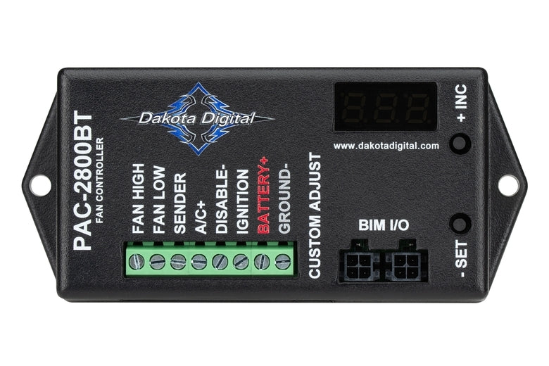 Dakota Digital PAC-2800BT Programmable Fan Controller with Single or Dual Fan Operation and Digital Adjustment