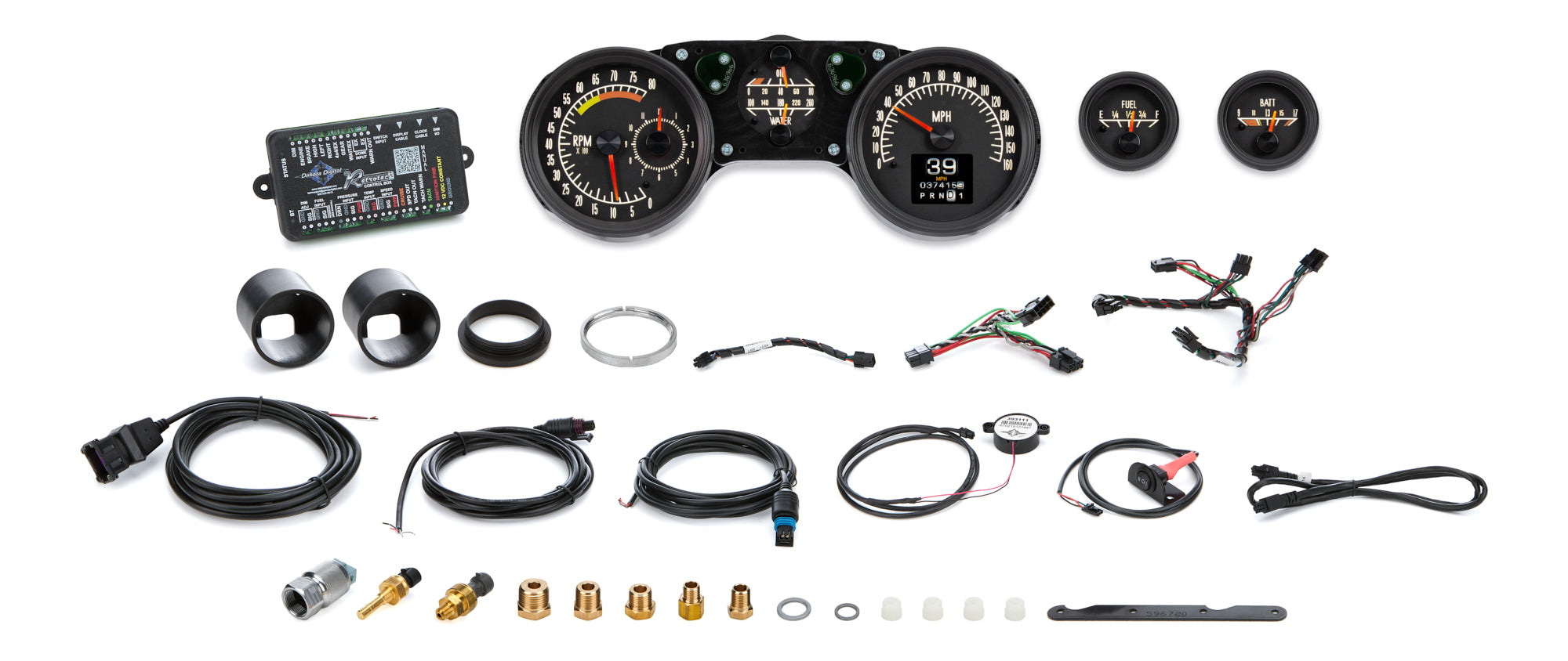 Dakota Digital RTX-70P-FIR-X Gauge Kit for 1970-81 Pontiac Firebird with Analog Fuel, Oil Pressure, Speedometer, Tachometer, Voltmeter, and Water Temperature Displays