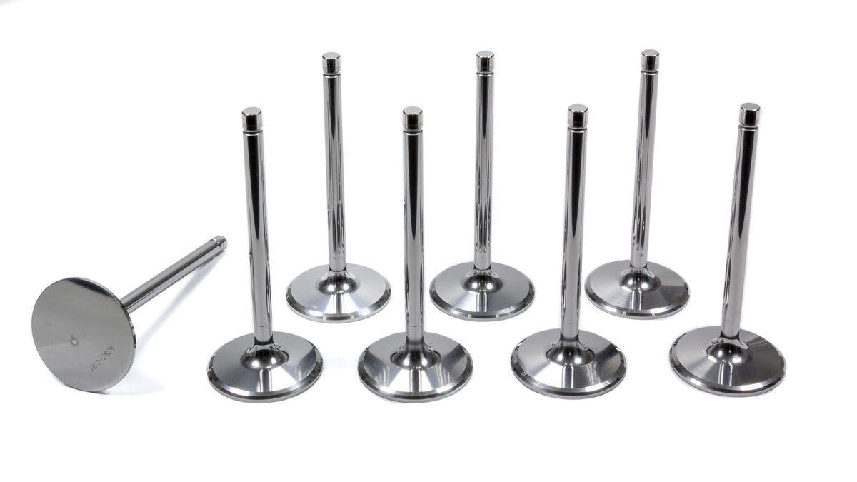 DEL WEST IV-2100-2T-CRST-8 Titanium Intake Valves for Small Block Chevy, 2.100 Inch Head Diameter, 11/32 Inch Valve Stem, 5.140 Inch Length