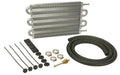 Derale 12906 Dyno-Cool Aluminum Transmission Cooler with Tube Type Design and 11/32 Inch Hose Barb Inlet and Outlet