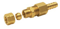 Derale 13032 Brass 3/8 Inch Compression Fitting Kit with Hose Barb Adapter