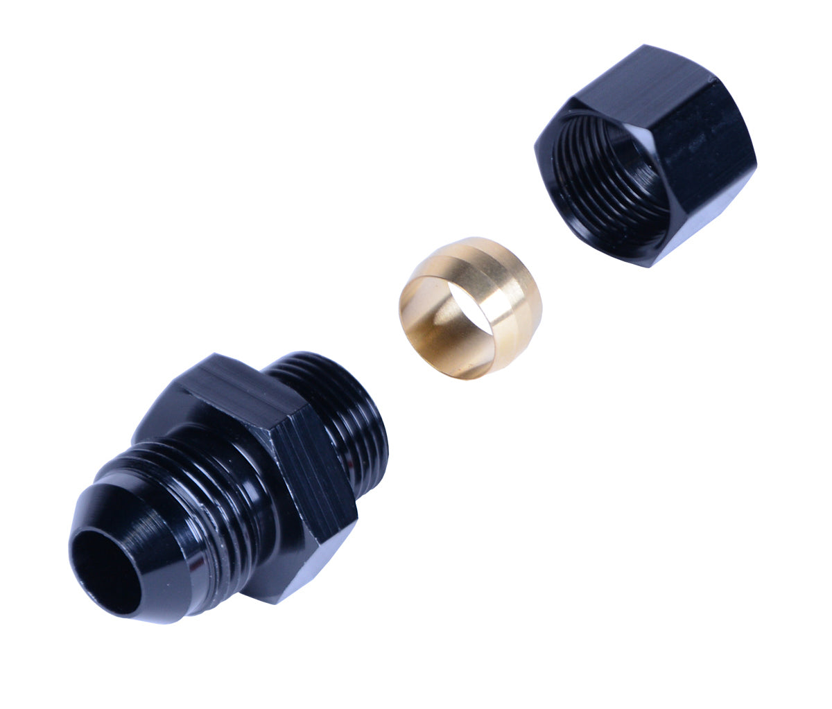 Derale 13046 Aluminum 1/2 Inch Compression to -8AN Male Fitting